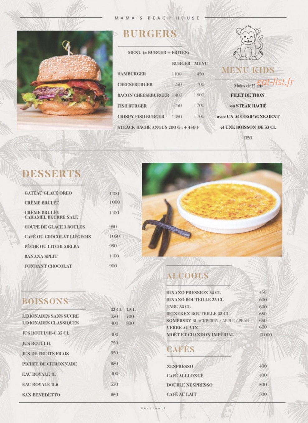 Mama's beach house — carte page 2