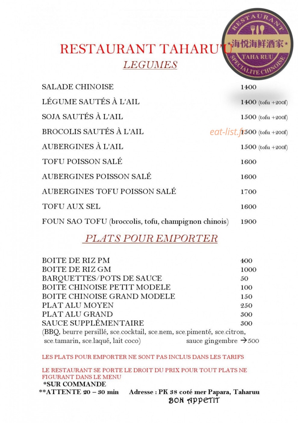 Taharuu — carte page 9