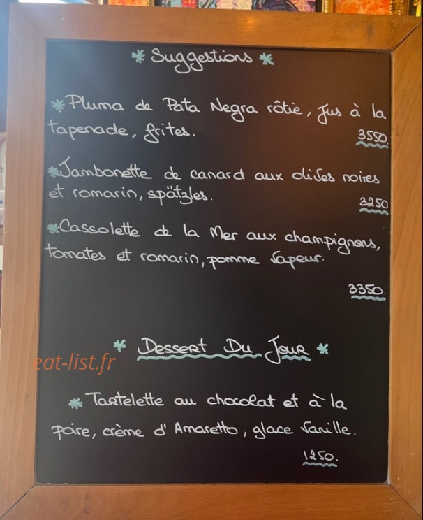 Carte et menu de Brasserie des Remparts à Papeete — Les suggestons