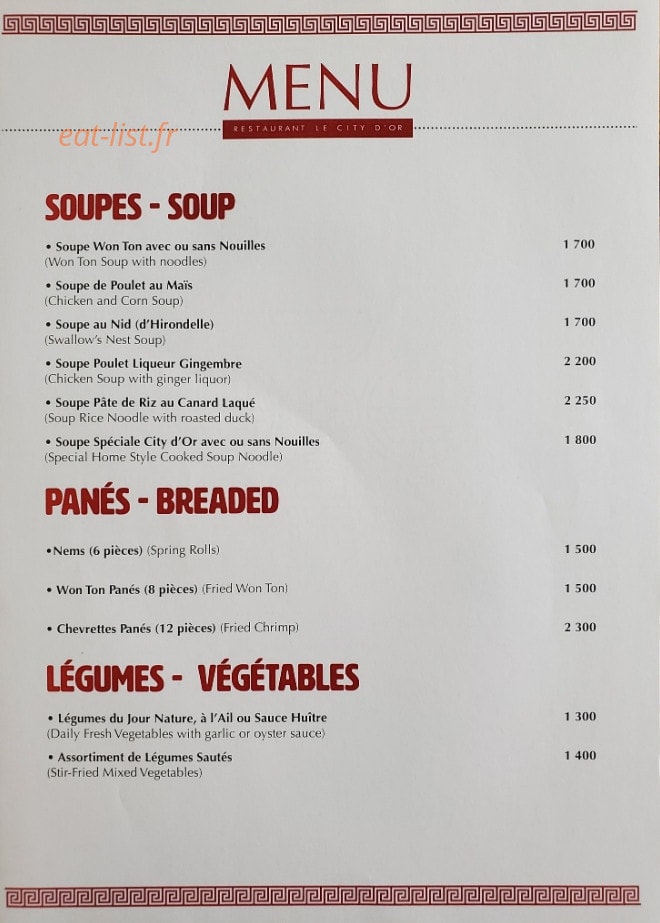 City D'or — carte page 1