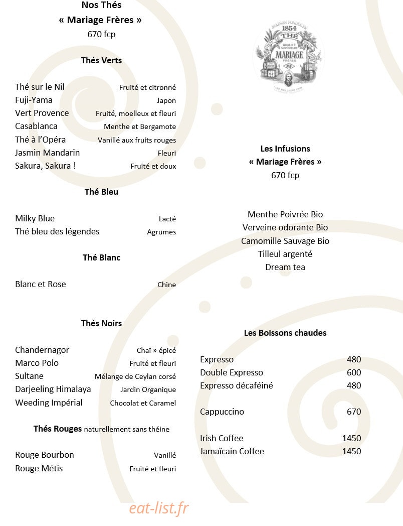 L'O A La Bouche — carte page 4