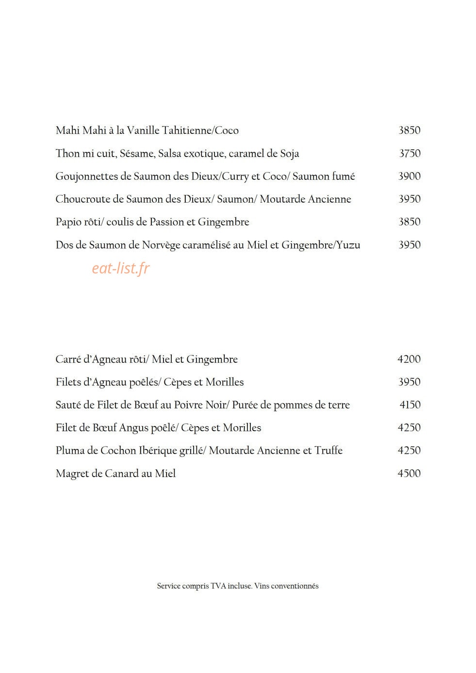 L'O A La Bouche — carte page 2