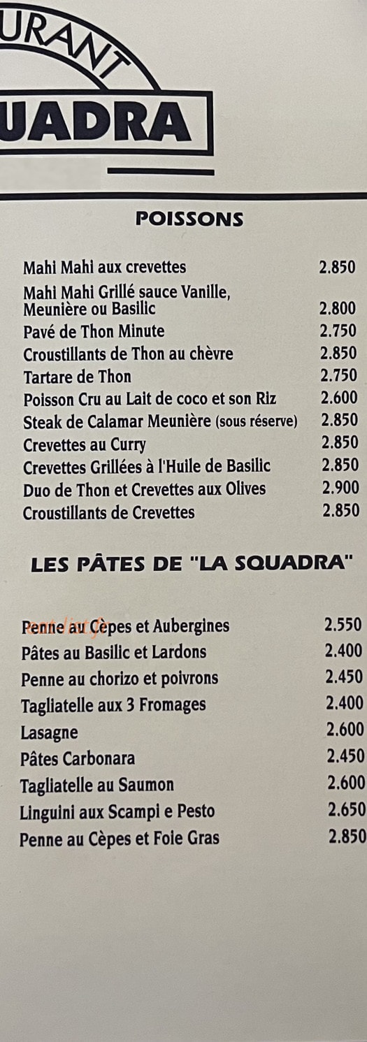 La Squadra — carte page 2