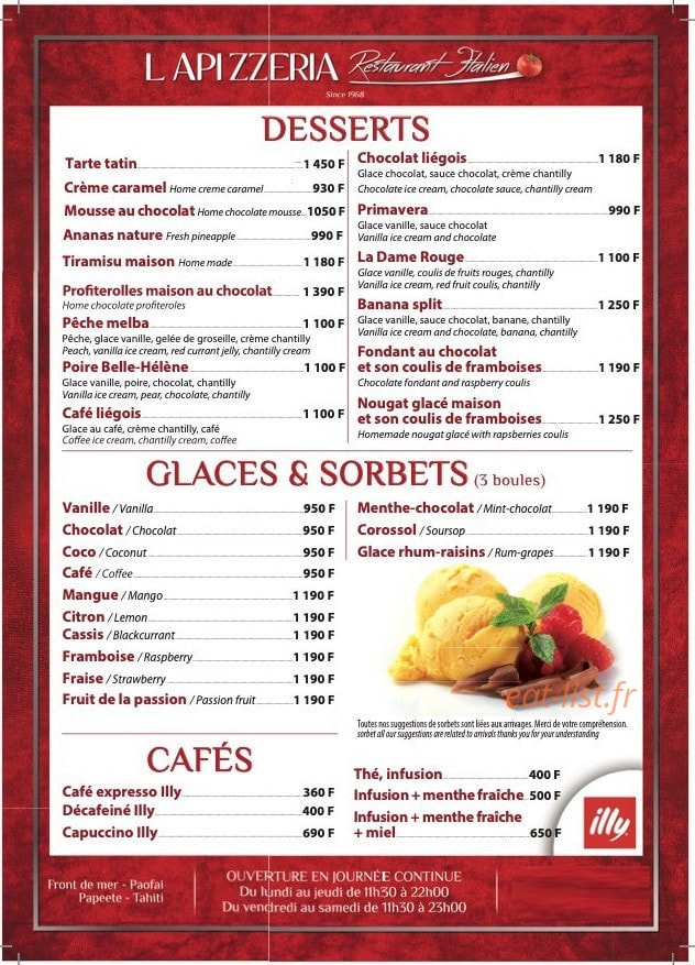 Lapizzeria — carte page 7