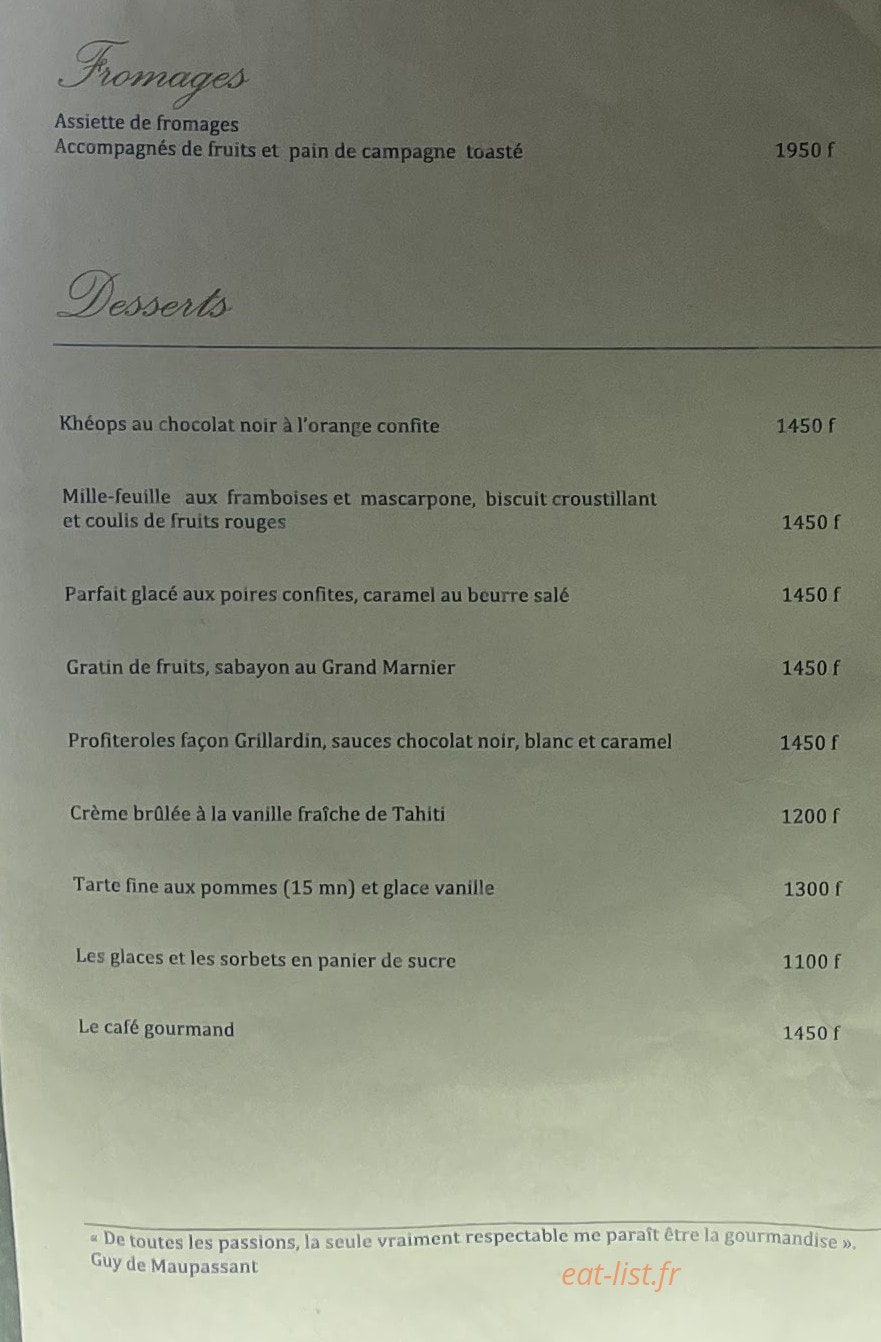 Le Grillardin — carte page 6