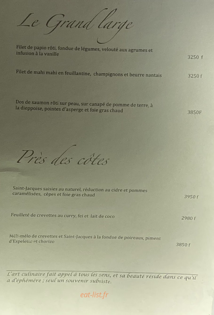 Le Grillardin — carte page 4