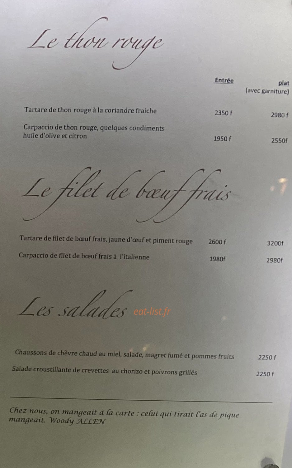Le Grillardin — carte page 2