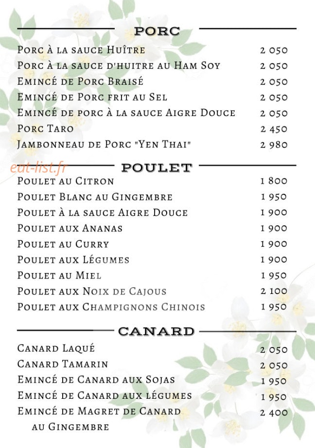 Le Jasmin — carte page 4