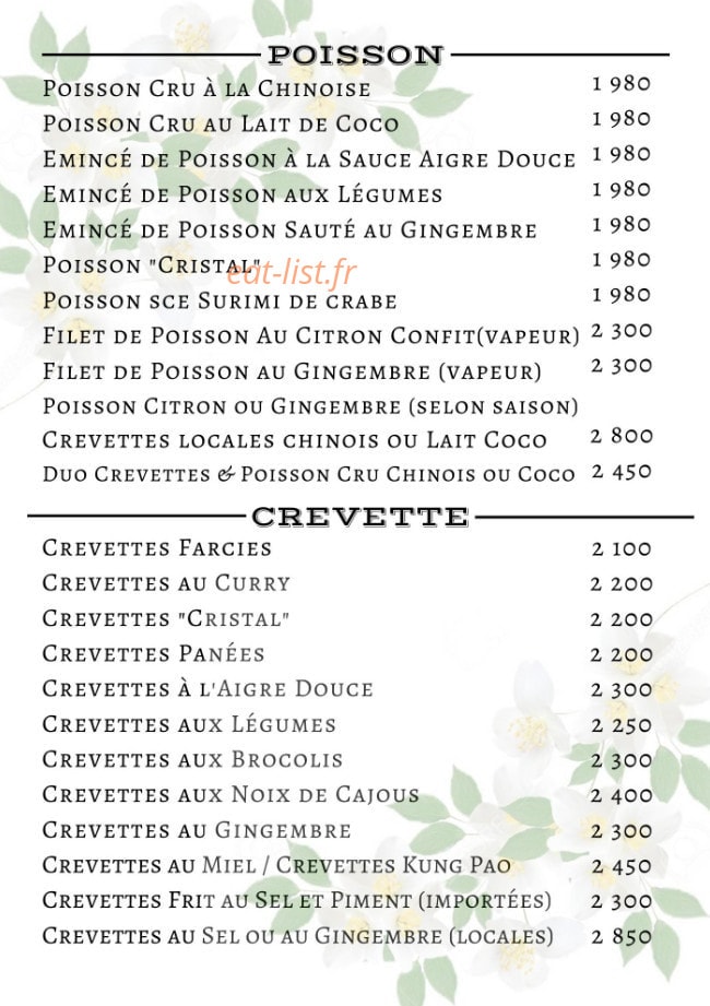 Le Jasmin — carte page 5