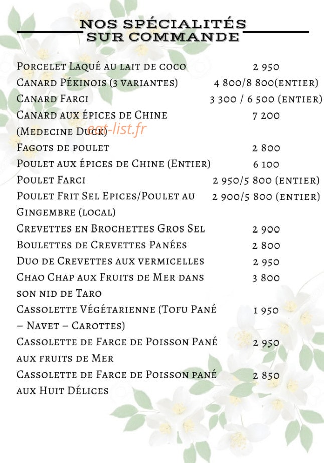 Le Jasmin — carte page 9