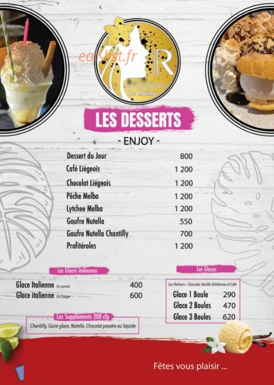 Le Raina — carte page 4