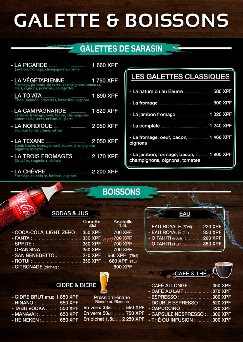 Restaurant To’ata — carte page 5