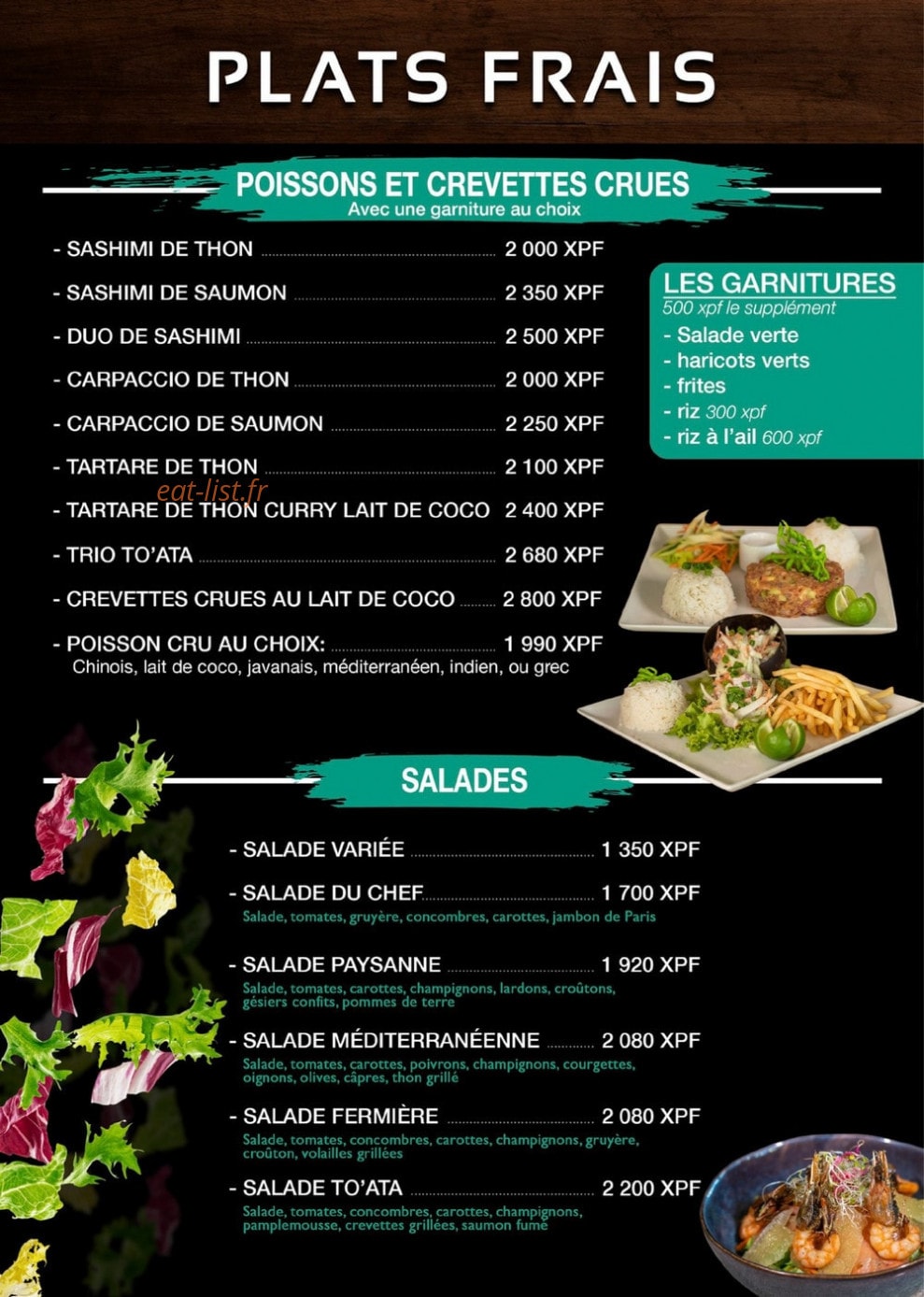 Restaurant To’ata — carte page 3
