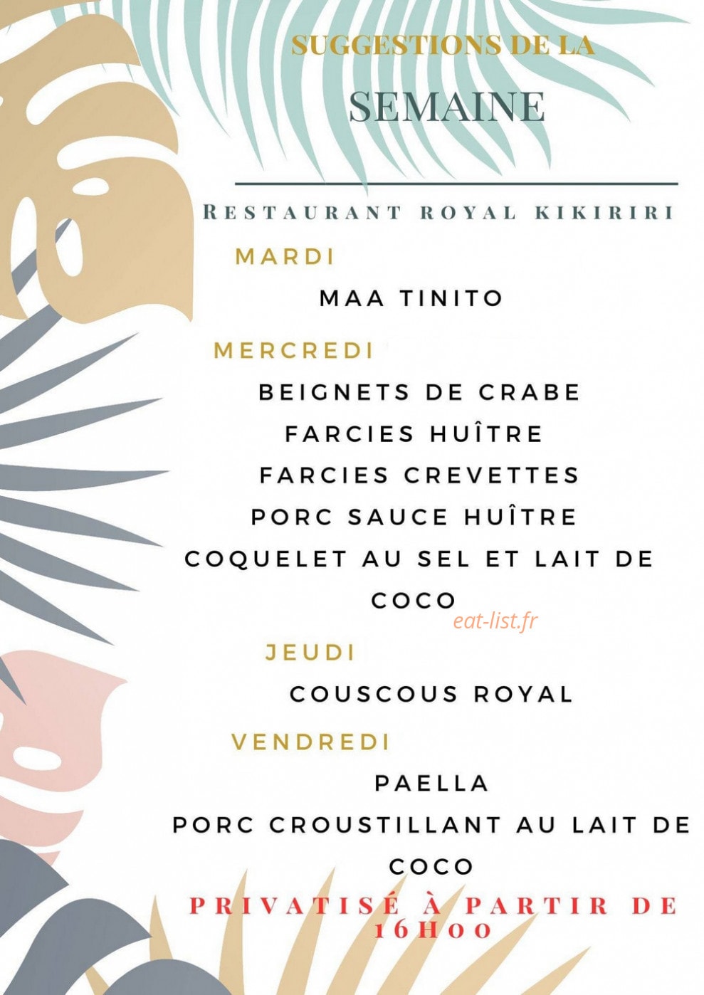 Royal Kikiriri — carte page 1