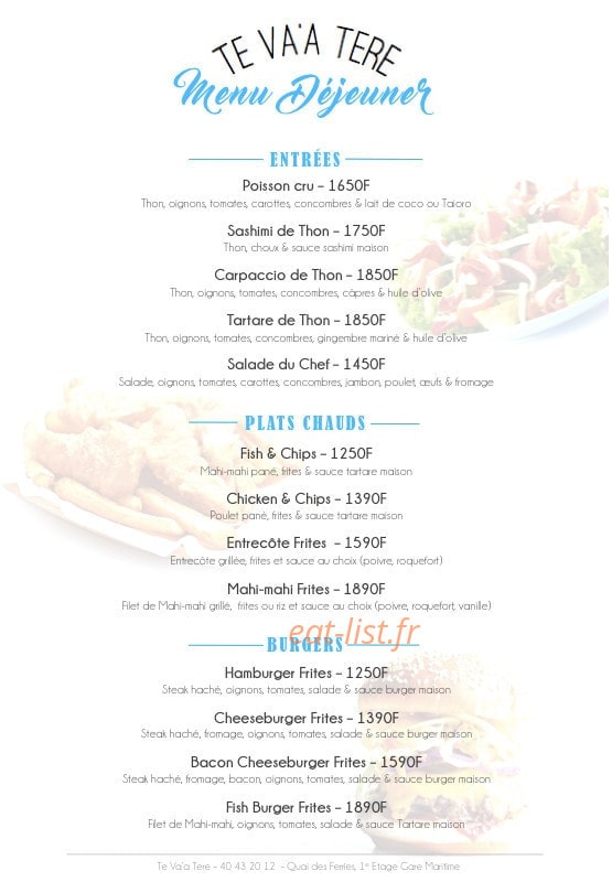 Te Va'a Tere — carte page 1