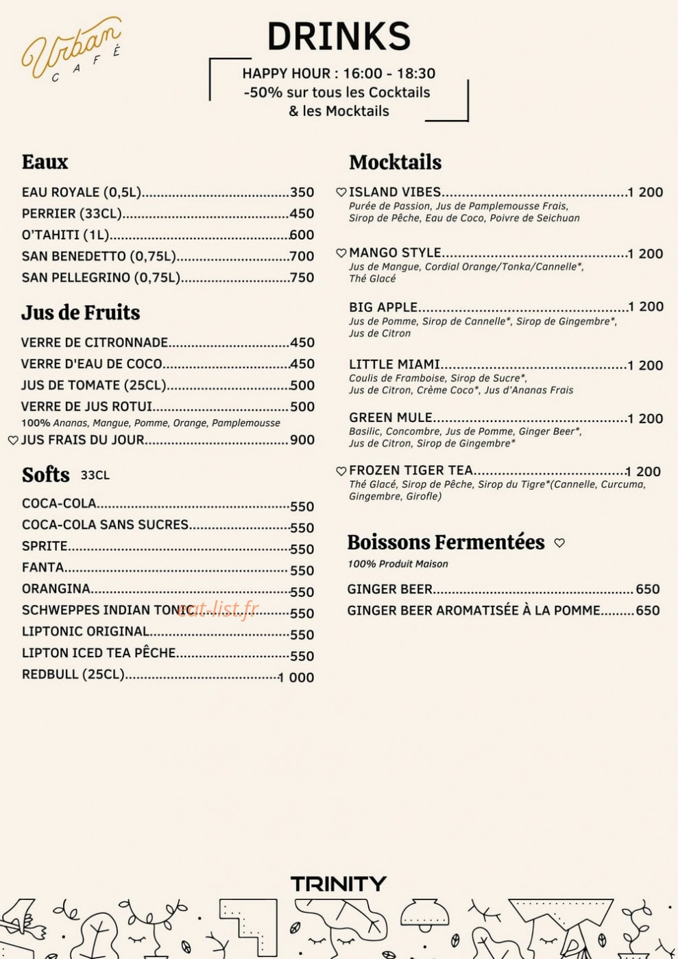 Urban Café — carte page 6