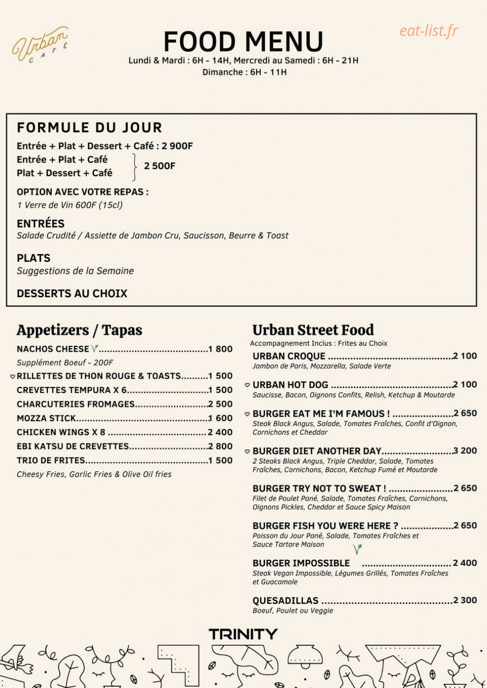 Urban Café — carte page 3