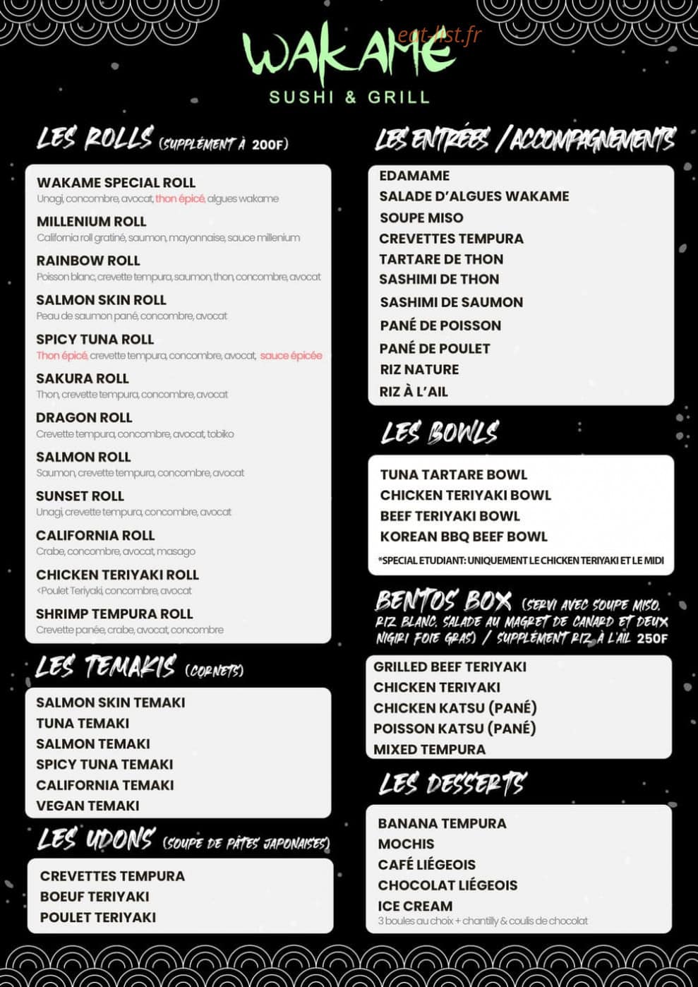 Wakame — carte page 1