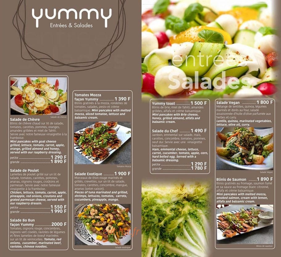 Yummy — carte page 2