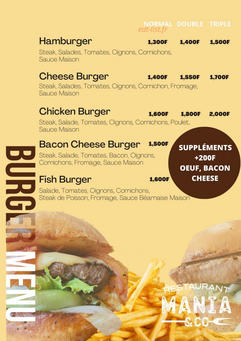 Mania & Co — carte page 1