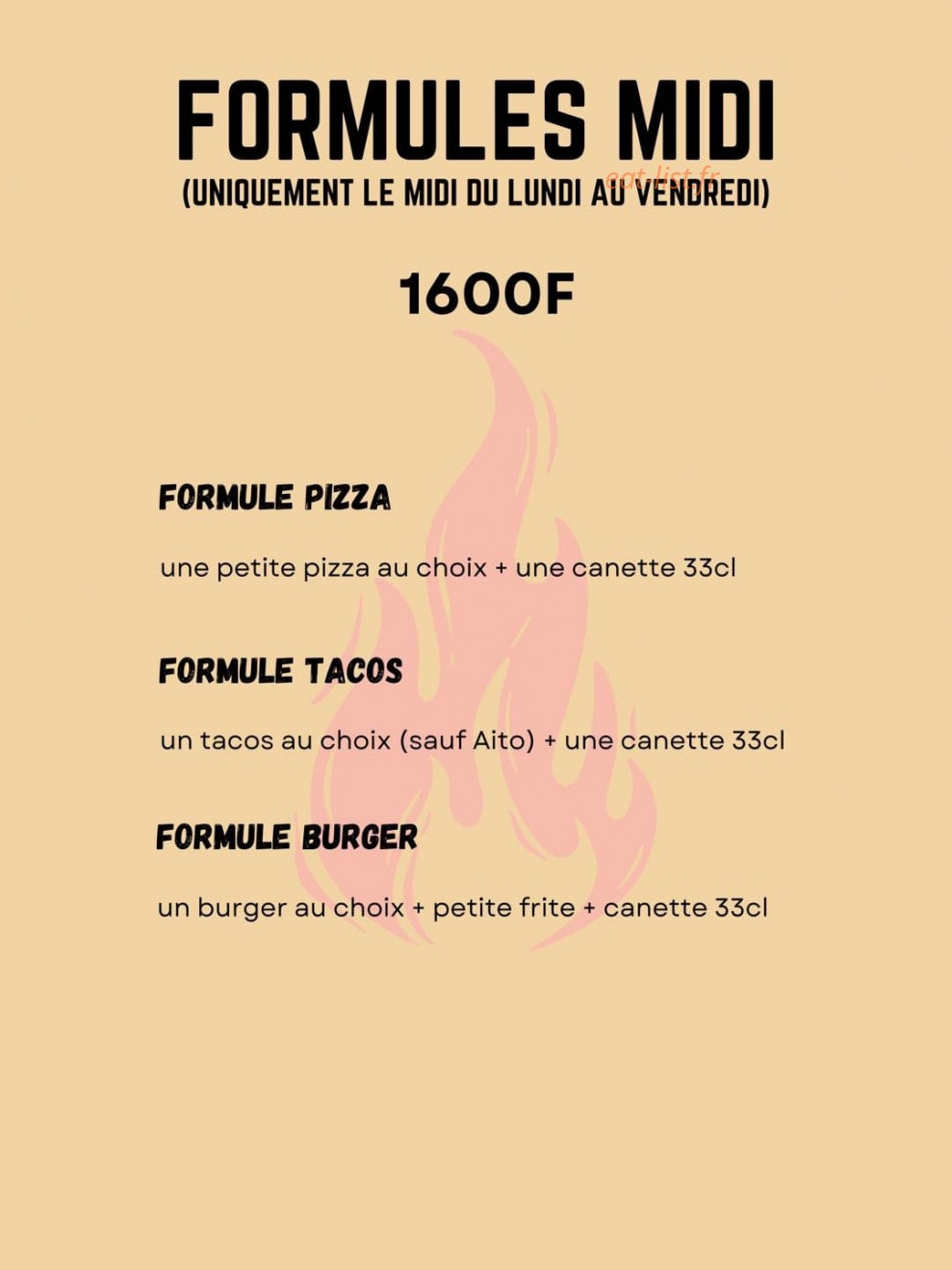 Pizza Braise — carte page 3