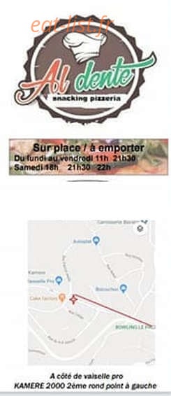 Al Dente — carte page 1