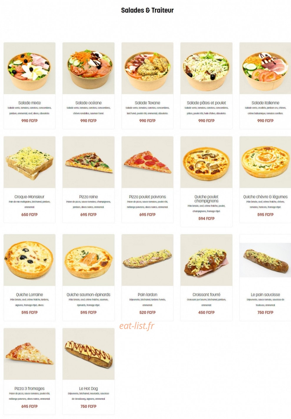 Brioche Dorée — carte page 3