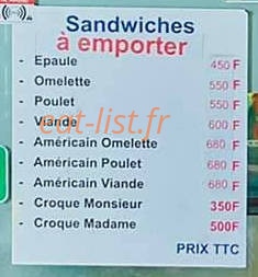 Café Yaté — carte page 2