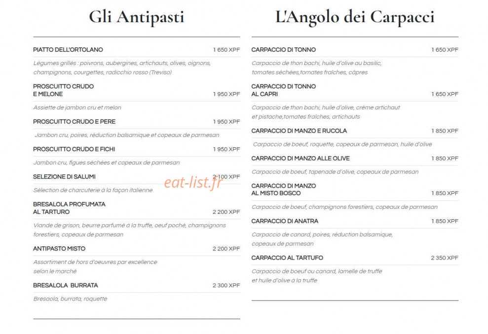 Casa Italia — carte page 2