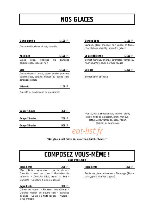 Crêperie Le Pastaga — carte page 4