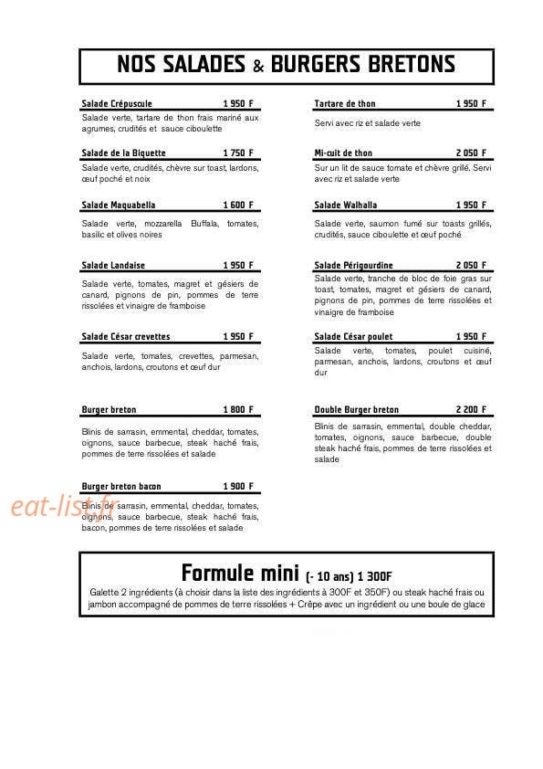 Crêperie Le Pastaga — carte page 5