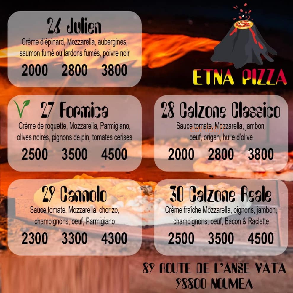 Etna pizza — carte page 6