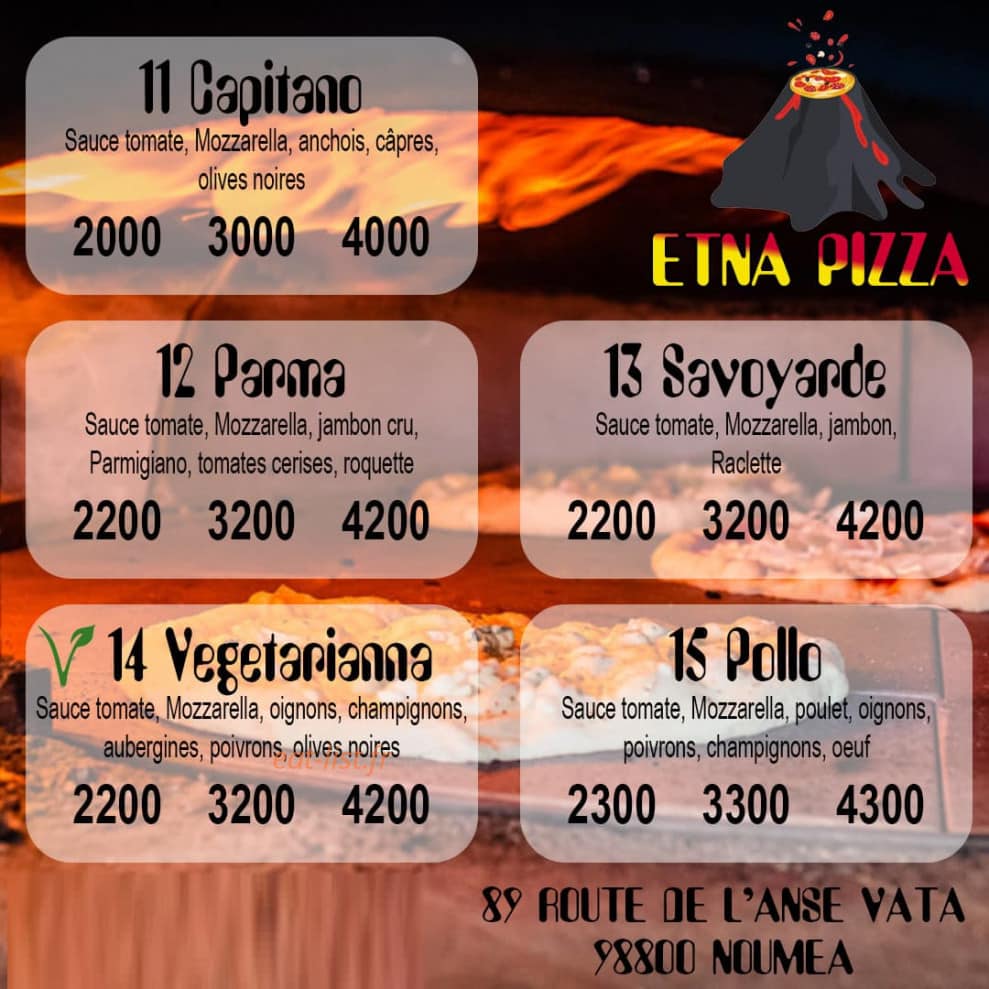 Etna pizza — carte page 3