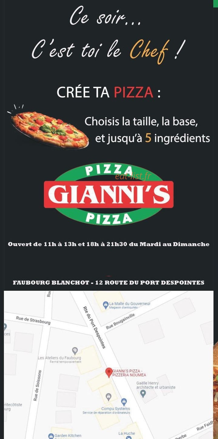 Gianni's Pizza — carte page 6