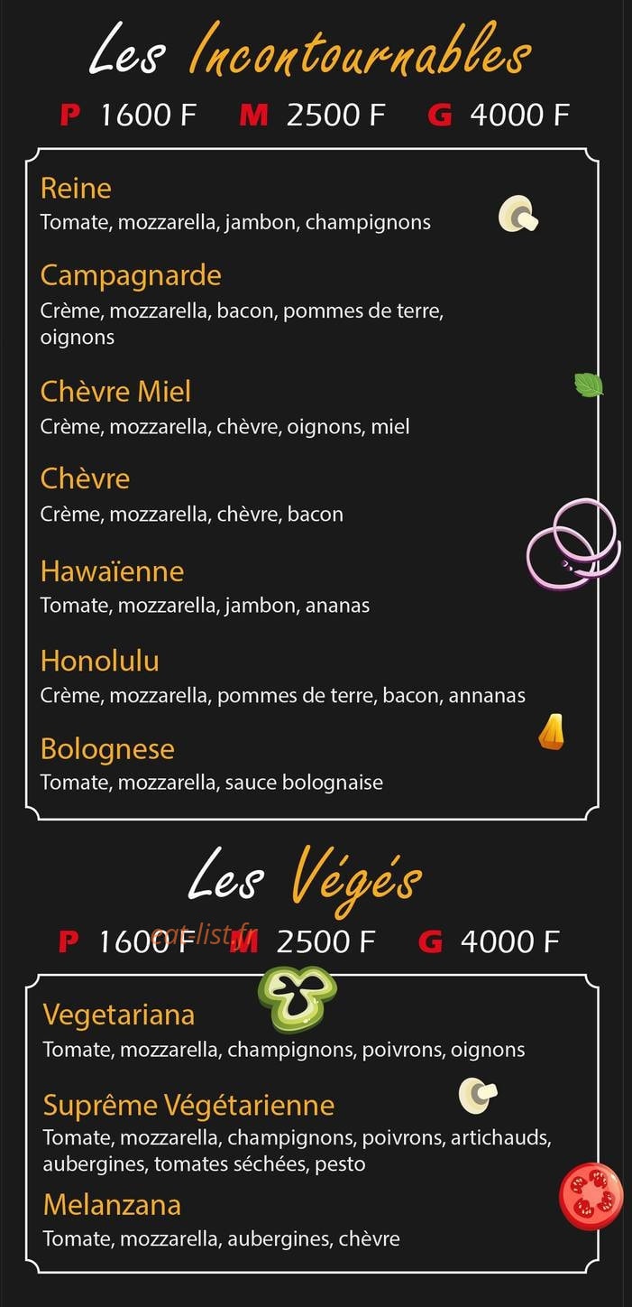 Gianni's Pizza — carte page 3