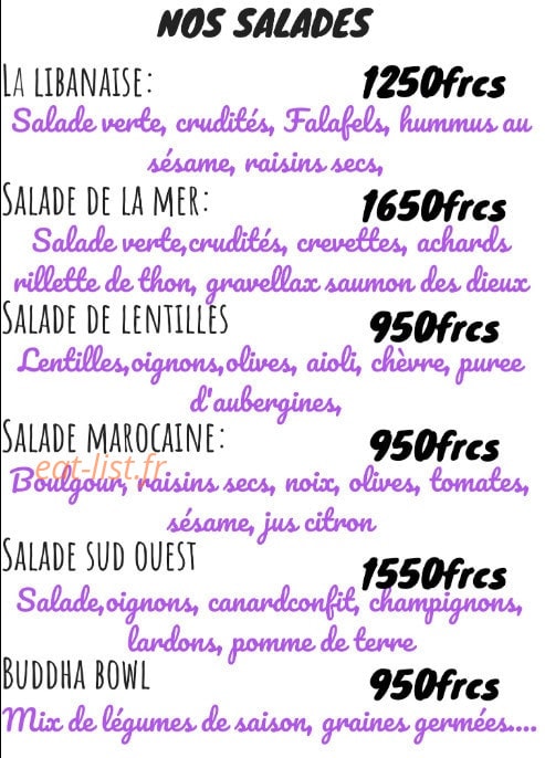 Joe Pizza — carte page 5