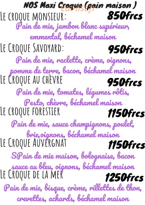 Joe Pizza — carte page 4