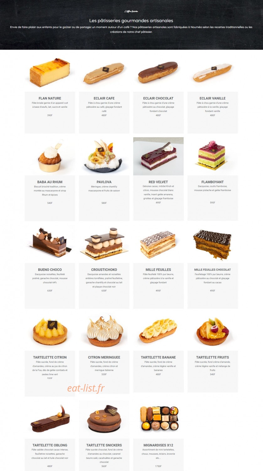 L'Atelier Gourmand — carte page 5