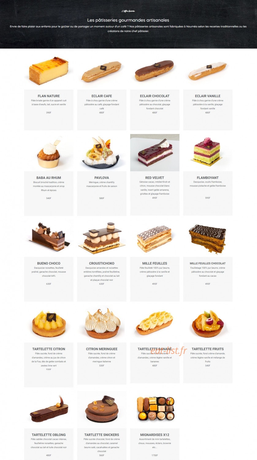 L'Atelier Gourmand — carte page 5