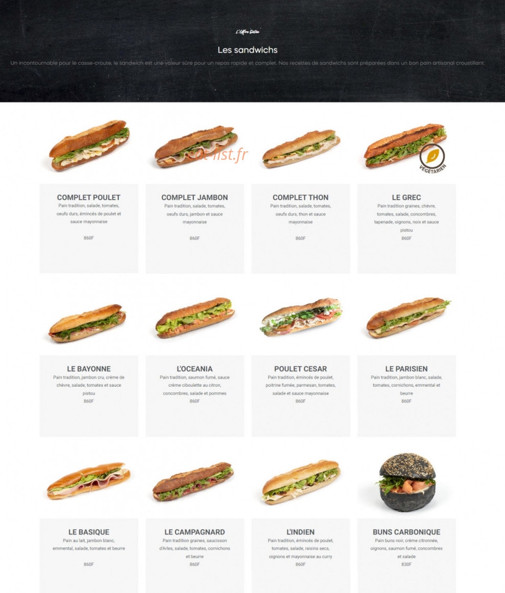 L'Atelier Gourmand — carte page 7