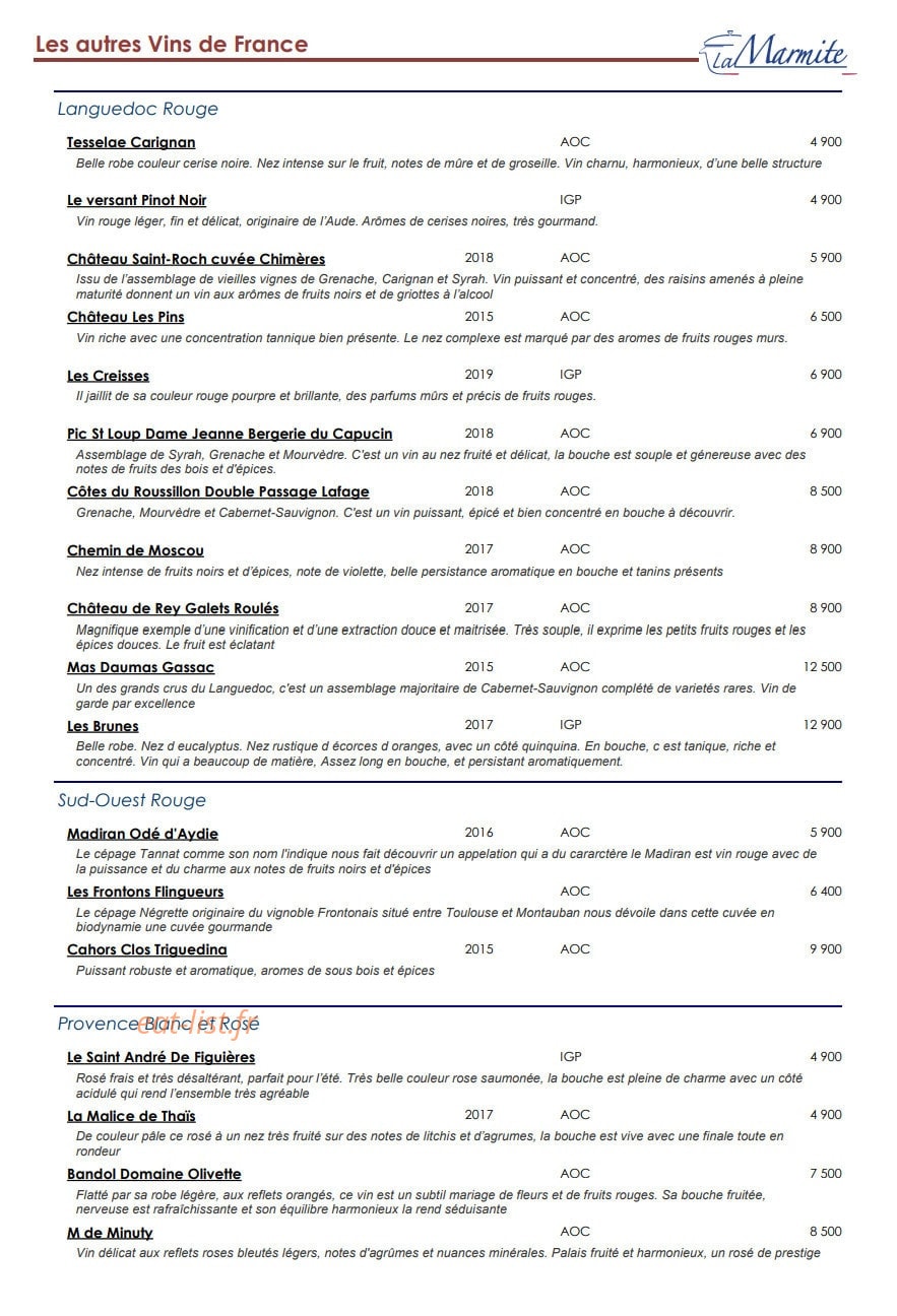 La Marmite et tire bouchon — carte page 11