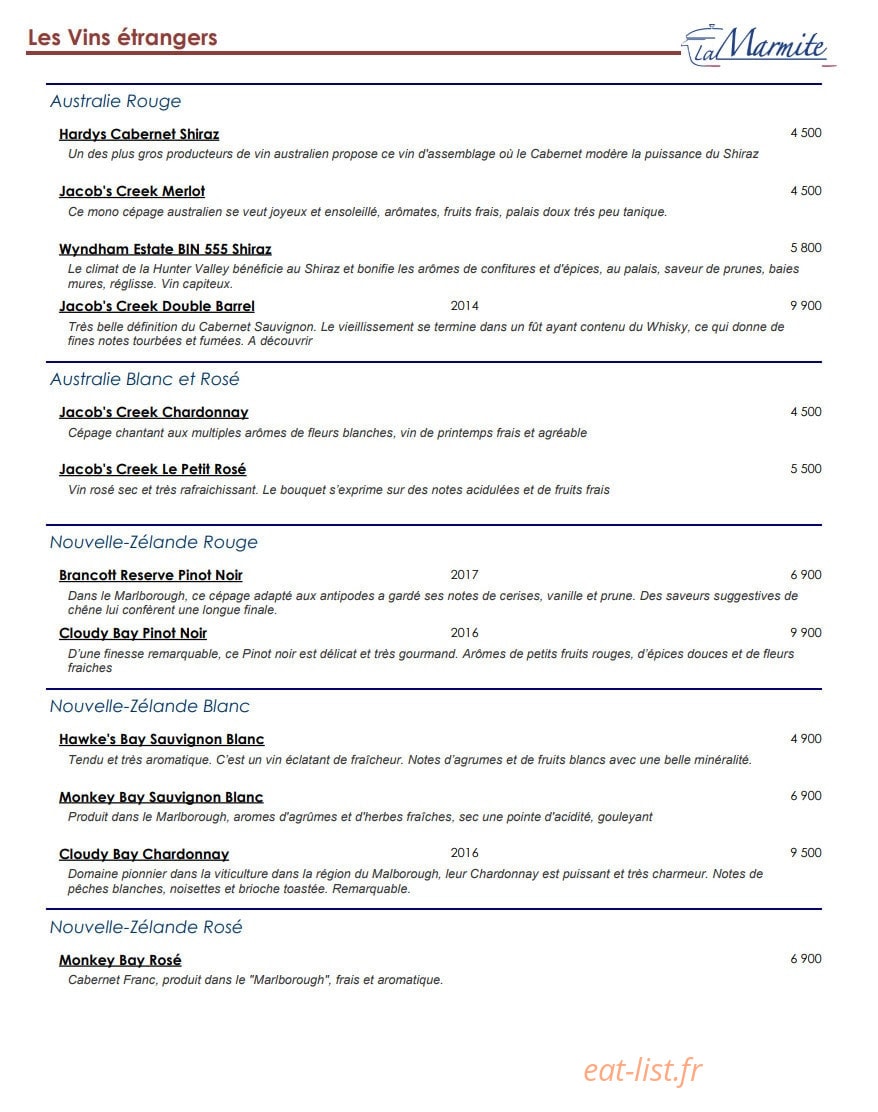 La Marmite et tire bouchon — carte page 13