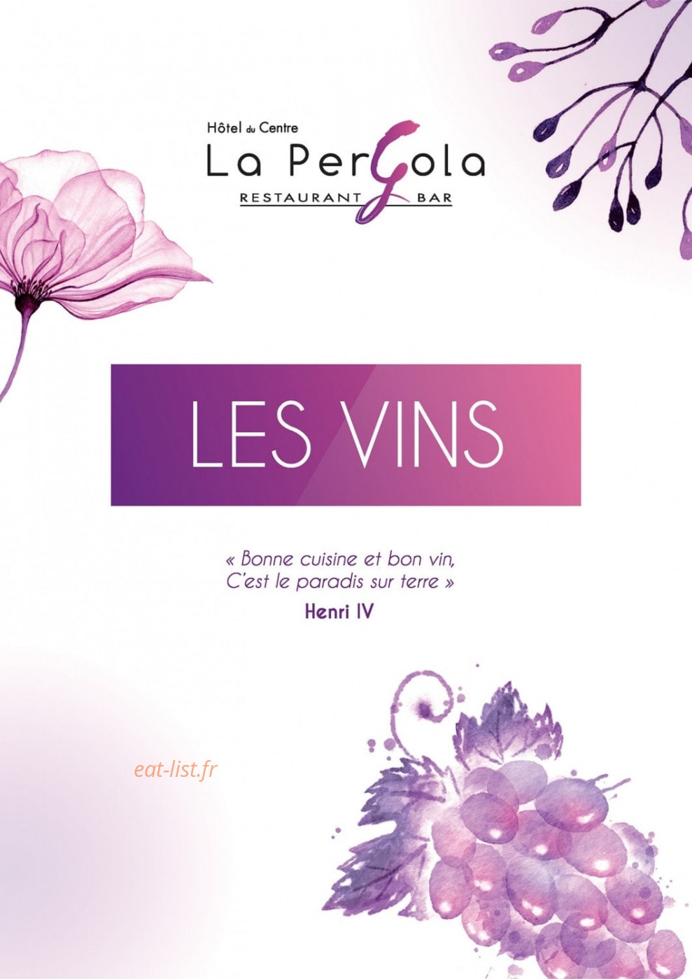 La pergola — carte page 7