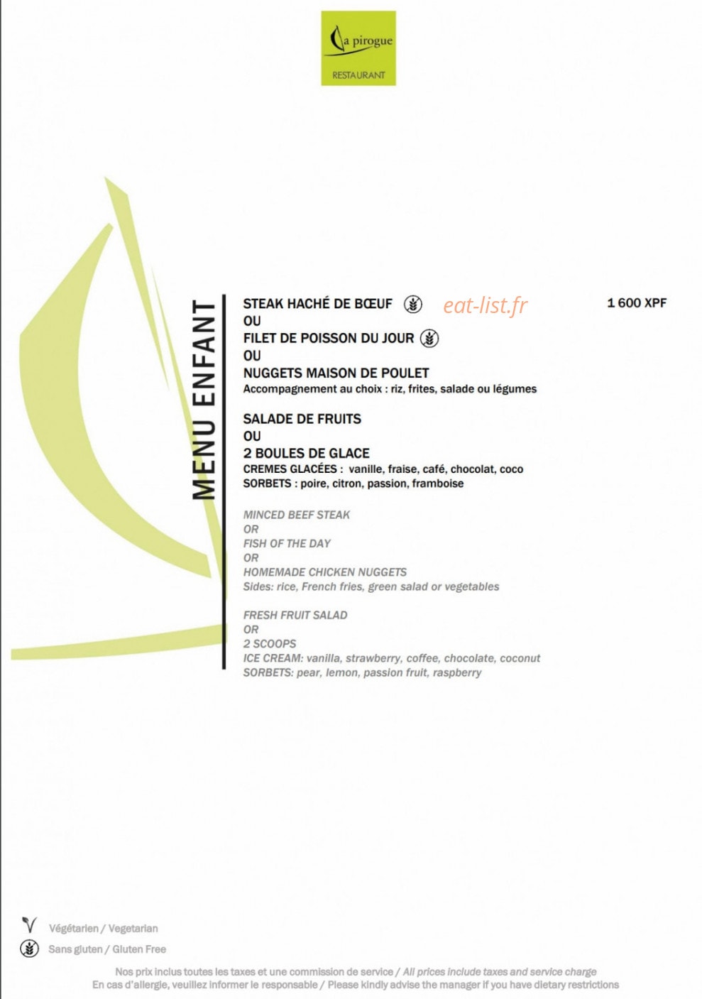 La Pirogue — carte page 4