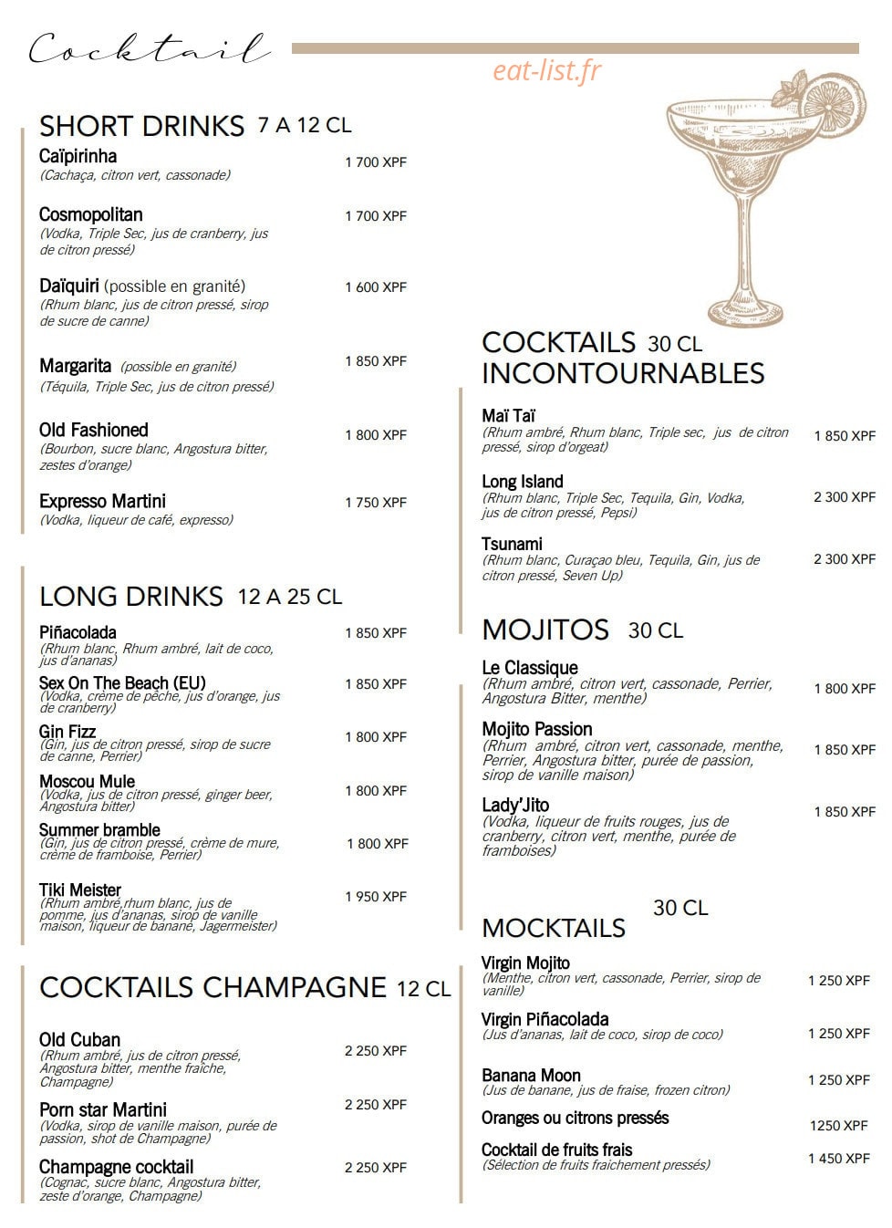 La Pirogue — carte page 9
