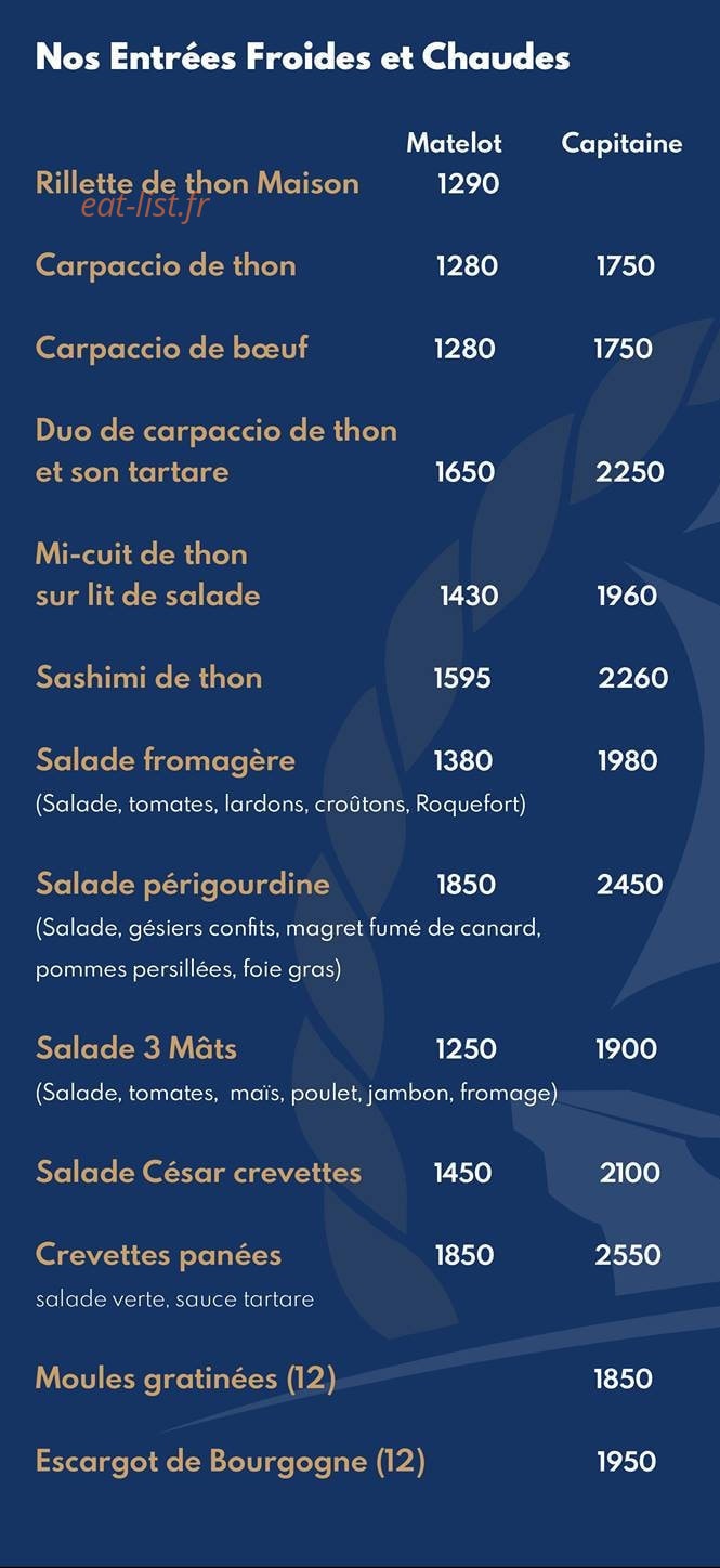 Le 3 Mâts — carte page 2