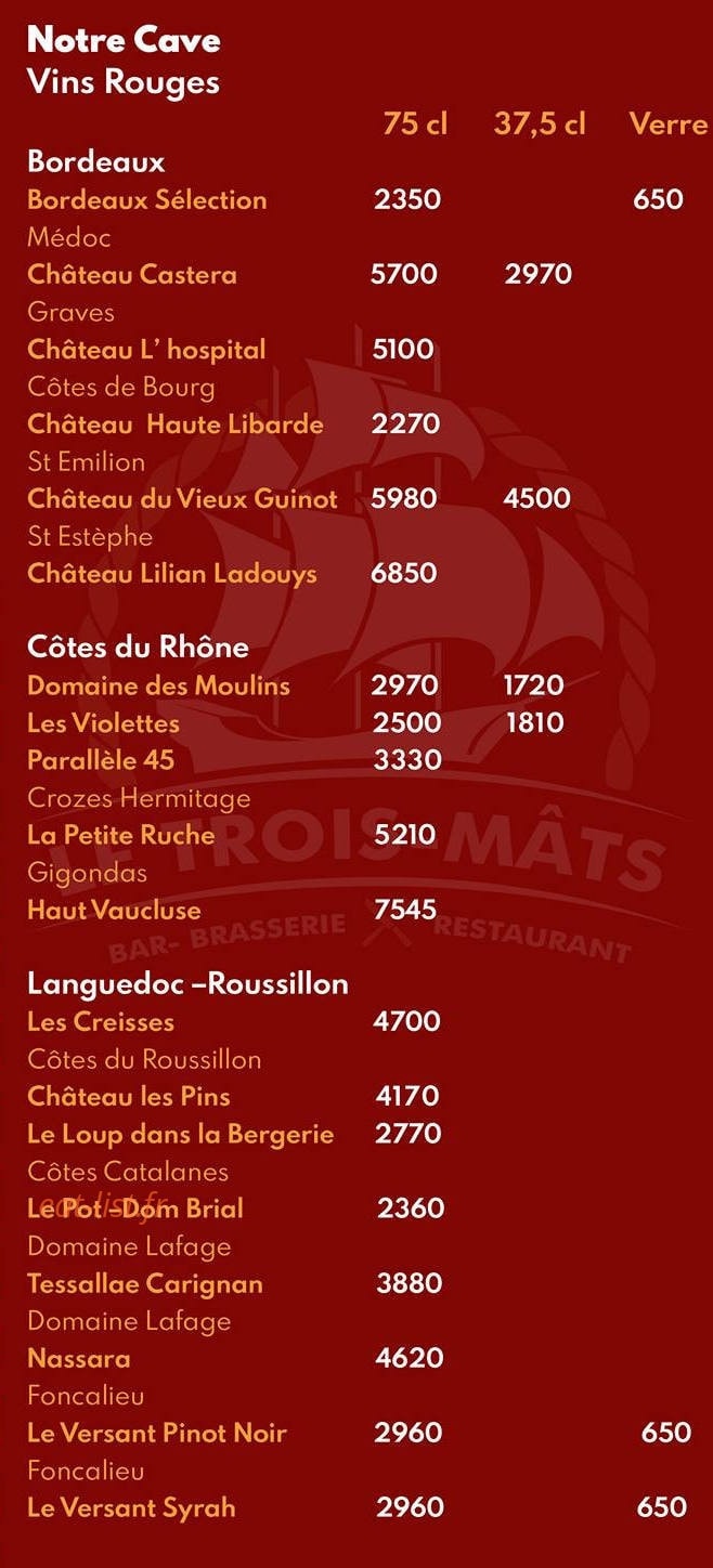 Le 3 Mâts — carte page 10