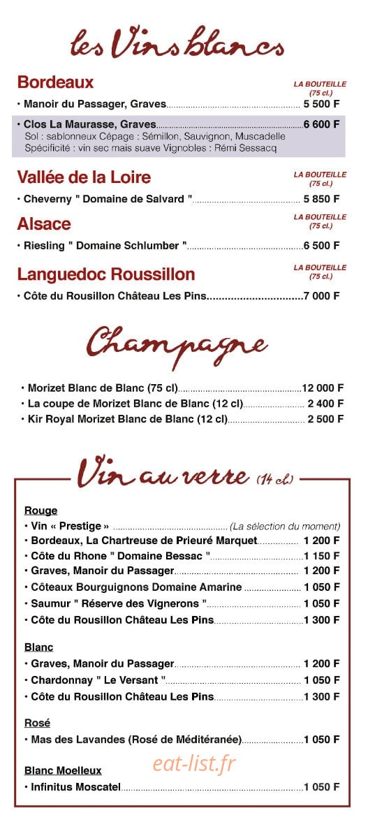 Le Bilboquet Plage — carte page 9