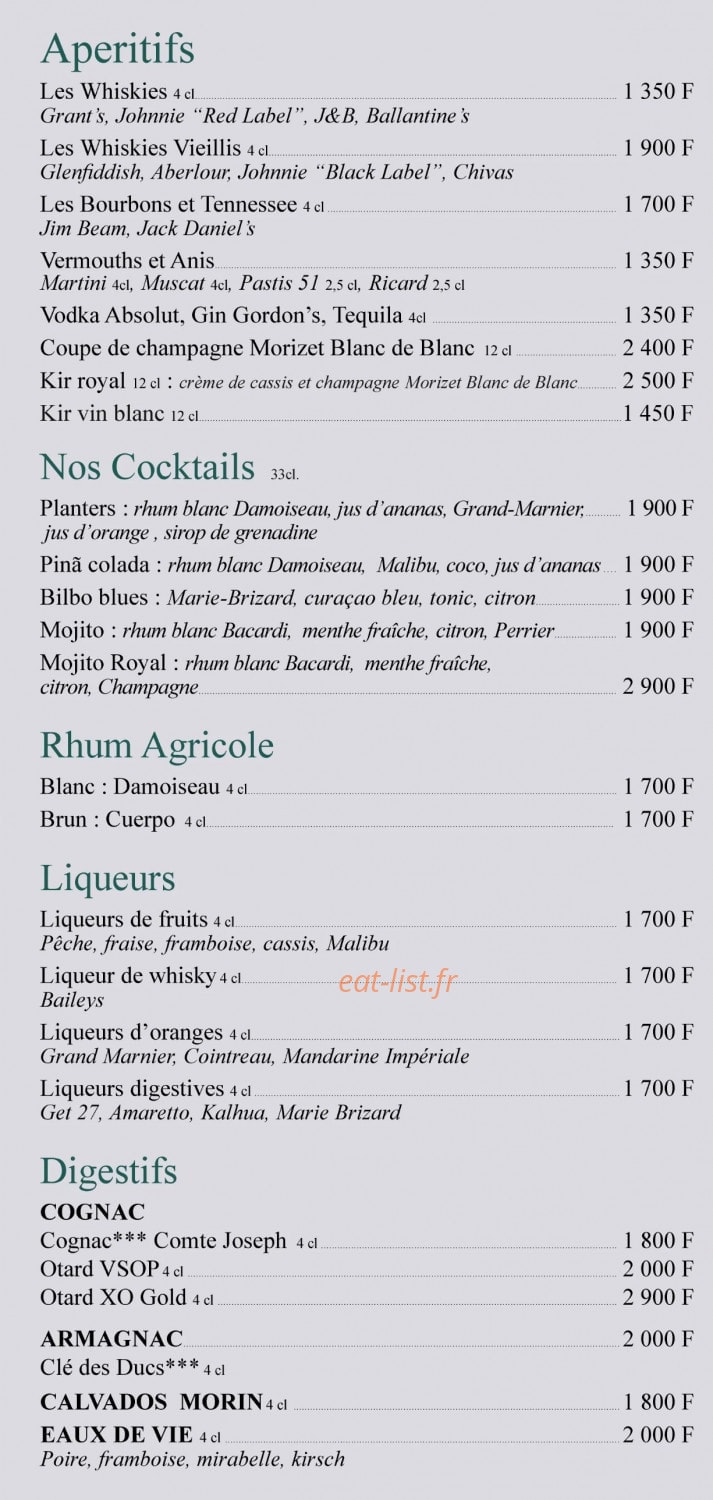 Le Bilboquet Plage — carte page 7