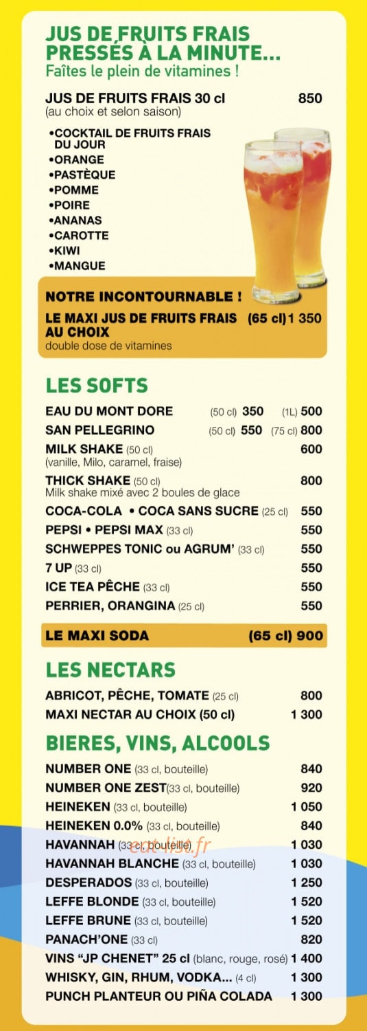 Le Faré du Palm Beach — carte page 7